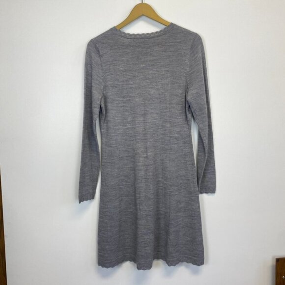 Tahari Gray Merino Wool Sweater Dress - Picture 9 of 12